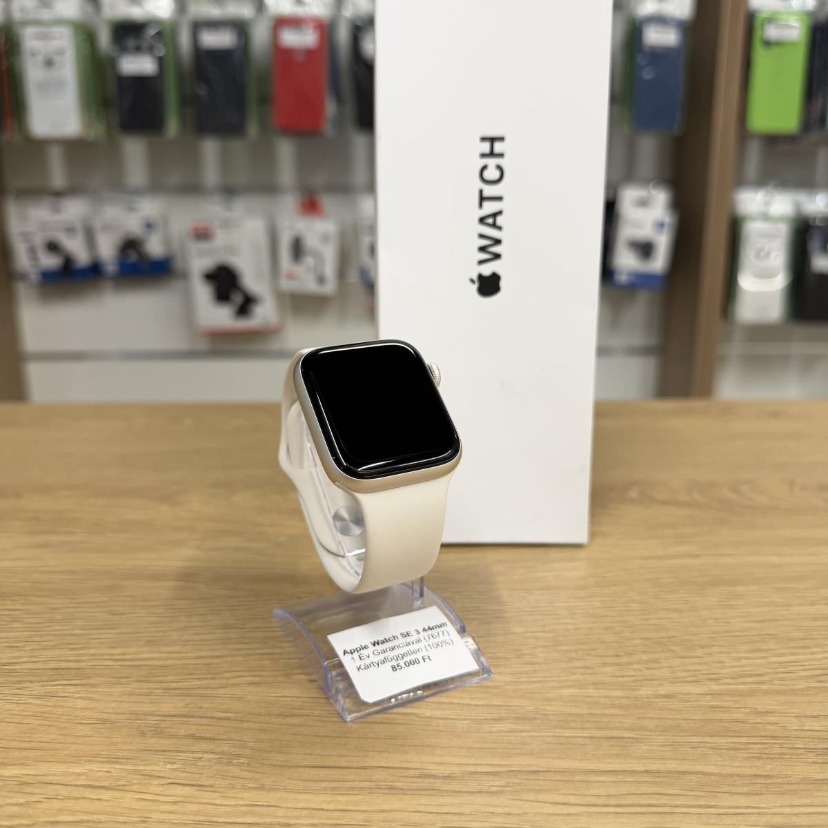 Apple Watch SE 3 (Gen) 44MM Kártyafüggetlen, 12 hó garancia, Újszerű