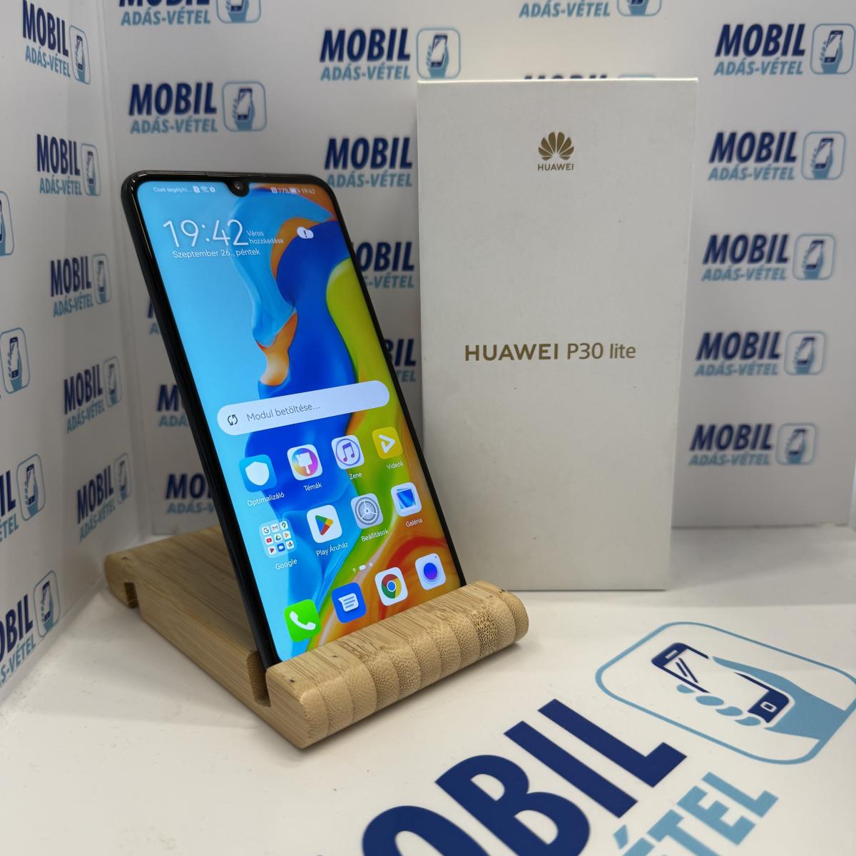 Huawei P30 lite Kártyafüggetlen 128 GB, 12 hó garancia, Újszerű