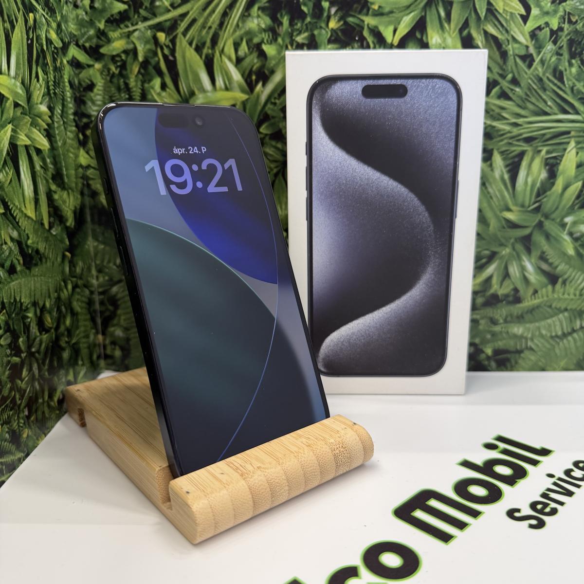 Apple iPhone 15 Pro Kártyafüggetlen 128 GB, 12 hó garancia, Újszerű