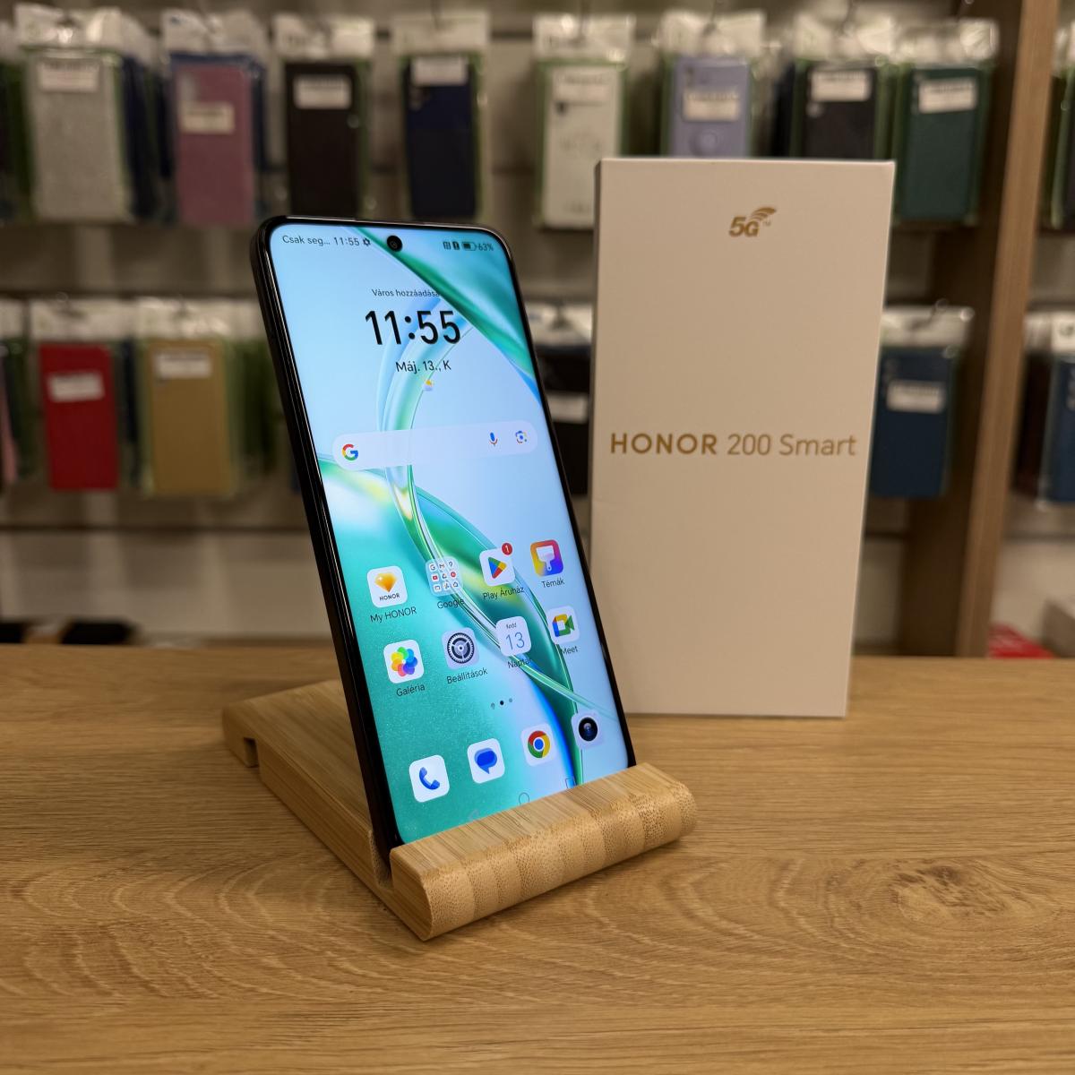 Honor 200 Smart 5G Kártyafüggetlen 256 GB, 12 hó garancia, Újszerű