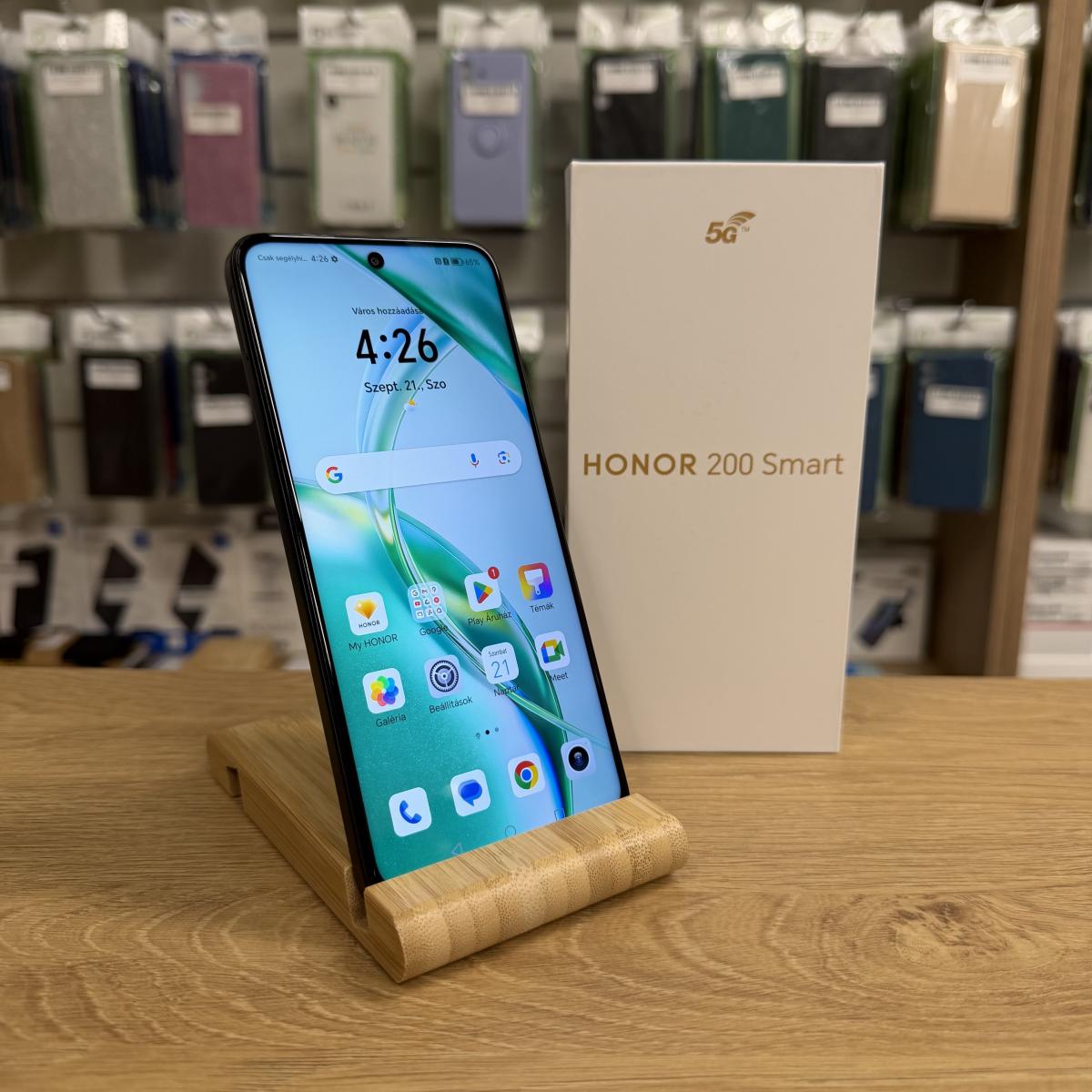 Honor 200 Smart 5G Kártyafüggetlen 256 GB, 12 hó garancia, Újszerű