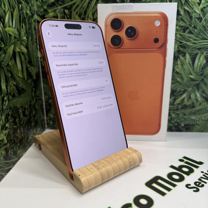Apple iPhone 17 Pro Max Kártyafüggetlen 256 GB, 12 hó garancia, Újszerű