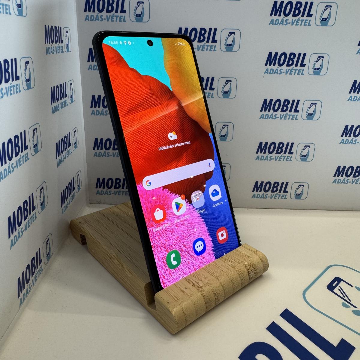 Samsung Galaxy A51 Kártyafüggetlen 128 GB, 12 hó garancia, Átlagos